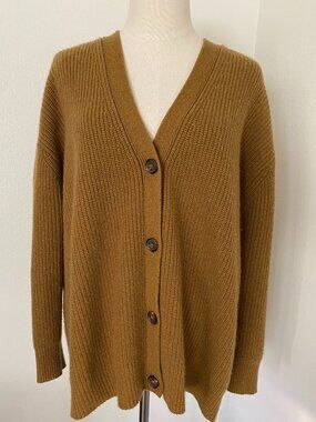 Jenni Kayne Cashmere Cocoon Cardigan Camel in Bronze - XS